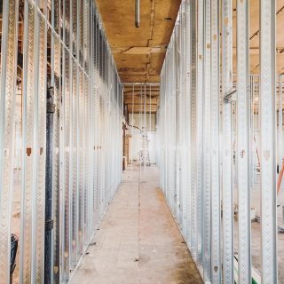 Steel studs, and tall ceilings. 
.
.
#steelstud #steelstudframing #framing #lombardillinois #hallway #commercialrealestate #CRE #investmentproperty #developers #construction #generalcontractor #naturallight #constructionsite #progressphotos #constructionphotography